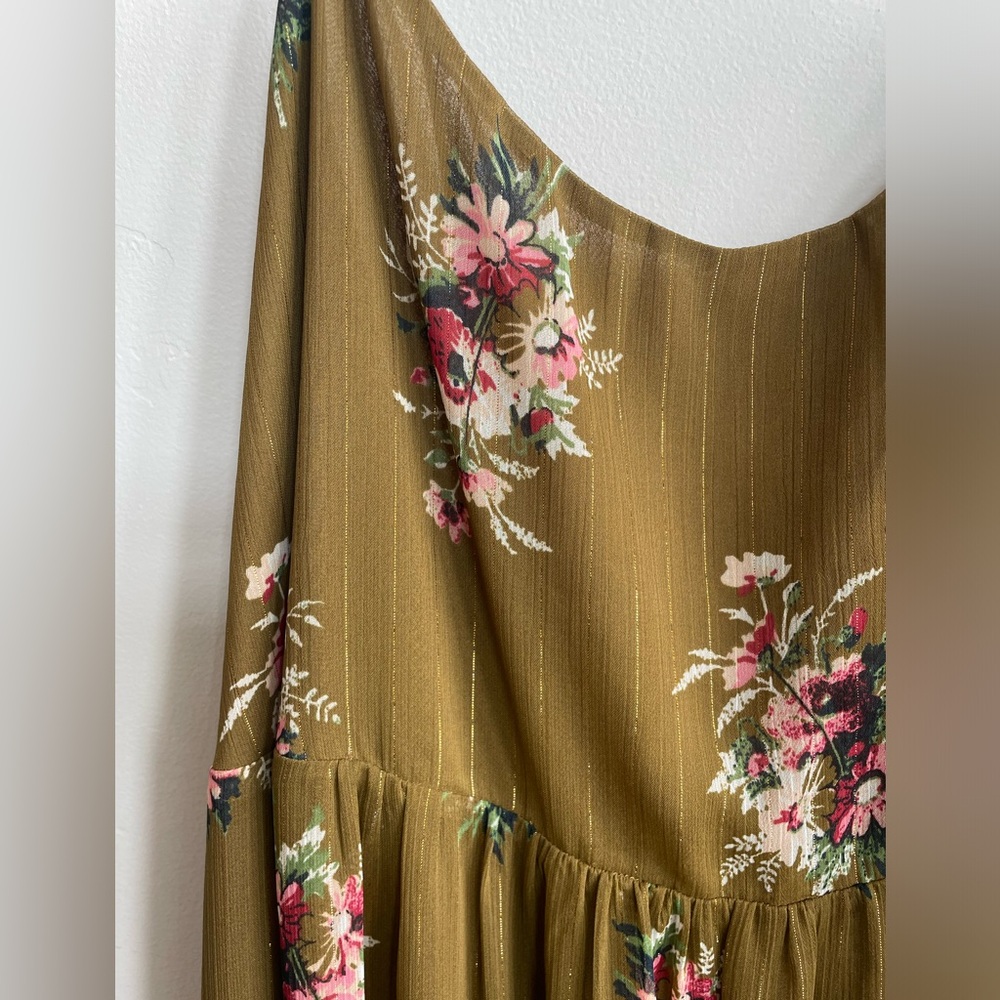 Cami Tier Midi Dress in Metallic Classic Corsage